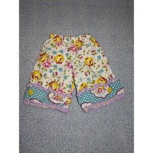Jelly The Pug Floral Ruffle Toddler Pants - Size 2T